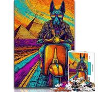 Jigsaw Puzzles for Adults 1000 Piece Pop-art Anubis Puzzles for Teenagers,Family Entertainment Toys with Matching Poster And Trivia Sheet (size 75x50cm)