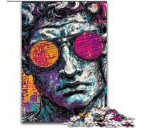 Jigsaw Puzzles for Adults, 1000 Piece Pop-art Michelangelos David Statue Jigsaw Ideal for Lover, Perfect Christmas, New Year, Valentine's Gift (size 50x75cm)