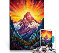 Jigsaw Puzzles for Adults 1000 Piece PopArt Mountains Made of wood for age 14 years and over for home decoration Gifts Ideas。size:50x75cm/19.68x29.52inch