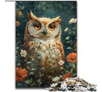 Jigsaw Puzzles for Adults 1000 Piece Poppy Owl Jigsaw Puzzles 50X75CM for Holidays, Birthdays, And Family Game Nights