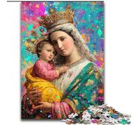 Jigsaw Puzzles for Adults 1000 Piece Portrait of Mary The Mother, for Ages 14 And over Each Piece Is Unique - Fun And Challenging Game for The Whole Family Good Gift (Size 26x38cm)