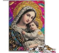 Jigsaw Puzzles for Adults 1000 Piece Portrait of Mary The Mother Puzzle Brain Teaser Game for Teenagers, for Family Game Night (size 26x38cm)