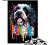 Jigsaw Puzzles for Adults 1000 Piece Portuguese Water Dog Colourful Made of Wood, Fun Activity for at Home 50x75cm Family Fun Activity, Brain Challenge, for Teenager