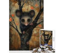 Jigsaw Puzzles for Adults 1000 Piece Possum in Autumn Educational Game Learning Educational Home Decoration Toys Unique Birthday And Xmas Gifts (38X52cm)