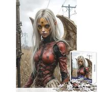 Jigsaw Puzzles for Adults 1000 Piece Post-Apocalyptic Angel Warrior DIY Toys Funny Gift Educational Game Suitable for Desktop Decoration Size 50x75cm