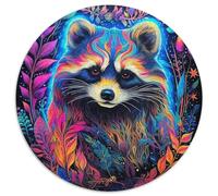 Jigsaw Puzzles for Adults 1000 Piece Psychedelic Animal Raccoon 1000 Piece Jigsaw Puzzles for Adults Brain Challenge Gift,Educational Activity for Teenagers (67.5x67.5cm)