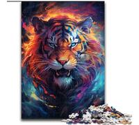 Jigsaw Puzzles for Adults 1000 Piece Psychedelic Animal Tiger Jigsaw Family Interactive Game, Ideal for Teenagers, Brain Teaser Gift (size : 50x75cm)