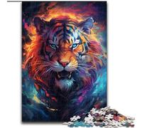 Jigsaw Puzzles for Adults 1000 Piece Psychedelic Animal Tiger Puzzle Family Bonding Activity, Unique Gift for Holidays & Birthdays (size : 26x38cm)