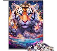 Jigsaw Puzzles for Adults 1000 Piece Psychedelic Animal Tiger Puzzle for Family Fun Perfect for Holidays, Interactive Game Nights (size : 26x38cm)