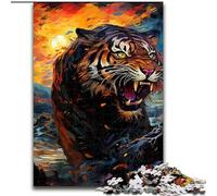Jigsaw Puzzles for Adults 1000 Piece Psychedelic Animal Tiger Puzzle Interactive Family Game, Ideal, Family Activity Game (size : 26x38cm)