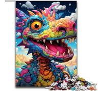 Jigsaw Puzzles for Adults 1000 Piece Psychedelic Art Dragon Impossible Jigsaw Puzzles for Adults Develops Hand-Eye Coordination Skills, Perfect for Birthday Gifts (Szie 50x75cm)