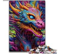 Jigsaw Puzzles for Adults 1000 Piece Psychedelic Art Dragon Puzzle Adult Game Gift Family Interactive Game Brain Challenge Gift (size : 50x75cm)