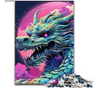 Jigsaw Puzzles for Adults, 1000 Piece Psychedelic Art Dragon Puzzle Brain Teaser Game for Teenagers, for Family Game Night (size : 50x75cm)