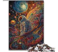 Jigsaw Puzzles for Adults 1000 Piece Psychedelic Astronauts Jigsaw Puzzle Made of cardboard,Challenging Brain Teaser for Teenagers, Family Fun Interactive Game 1000pcs(26x38cm)