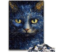 Jigsaw Puzzles for Adults 1000 Piece Psychedelic Cat Jigsaw,Challenging Game Gifts for Is Ideal As A Gift for The Whole Family (38x26cm)