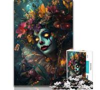 Jigsaw Puzzles for Adults 1000 Piece Psychedelic Clown Girl,Help The Brain Exercise Addictive Toys to Cultivate Patience Perfect Decoration (75x50cm)