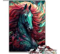 Jigsaw Puzzles for Adults 1000 Piece Psychedelic Colored Horses Puzzles for 1000 Piece for Birthdays, Holidays & Home Decor (Szie 26x38cm)