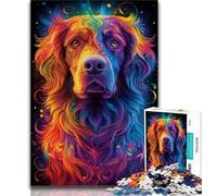 Jigsaw Puzzles for Adults 1000 Piece Psychedelic Dog Teenager Jigsaw,family Fun Games Is Ideal As A Gift for The Whole Family 38x26cm