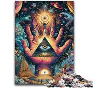 Jigsaw Puzzles for Adults 1000 Piece Psychedelic Eye Help The Brain Exercise Addictive Toys to Cultivate Patience Parent-child Interaction 50x75cm