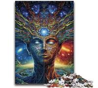 Jigsaw Puzzles for Adults 1000 Piece Psychedelic Face Educational Games Home Decoration Educational Game for Birthday, Chrismas 50x75cm