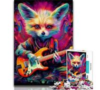 Jigsaw Puzzles for Adults 1000 Piece Psychedelic Fox Puzzles for Adults,Stress Reliever Difficult Challenge Unique Home Decor And Gifts 75x50cm