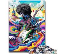 Jigsaw Puzzles for Adults 1000 Piece Psychedelic Guitarist Artistic Wall Decor & Birthday Gift Idea for Friends, Home Office 50x75cm