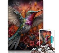 Jigsaw Puzzles for Adults 1000 Piece Psychedelic Hummingbird,Learning Educational Toys Family Games Educational Game for Birthday,Chrismas (38x26cm)