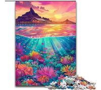 Jigsaw Puzzles for Adults 1000 Piece Psychedelic Island Puzzle for Teenagers Family Educational Games Home Decoration Gift (size 50x75cm)