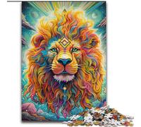 Jigsaw Puzzles for Adults 1000 Piece Psychedelic Lions Puzzle Brain-Challenging DIY Decorative Game, Family Interactive Toy (size : 50x75cm)