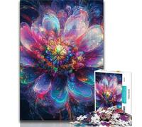 Jigsaw Puzzles for Adults 1000 Piece Psychedelic Lotus Adult Jigsaw,Decompressing Intellectual Educational Toy Birthday Gift (size 38x26cm)