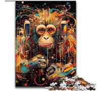 Jigsaw Puzzles for Adults 1000 Piece Psychedelic Monkey Puzzle Adult Game Gift Family Interactive Game Brain Challenge Gift (size : 26x38cm)