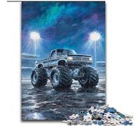 Jigsaw Puzzles for Adults 1000 Piece Psychedelic Monster Truck Jigsaw Puzzle 1000 Pieces Family Activity Game for Teenager, DIY Home Decor Brain Teaser Gift (Size 26x38cm)