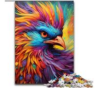 Jigsaw Puzzles for Adults, 1000 Piece Psychedelic Phoenix Bird Challenging Puzzles size 26x38cm Colorful Home Decor & Interactive Family Game