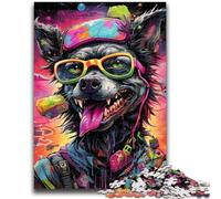 Jigsaw Puzzles for Adults 1000 Piece Psychedelic Poodle Teenager Jigsaw,family Fun Games Is Ideal As A Gift for The Whole Family (26x38cm)