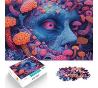 Jigsaw Puzzles for Adults 1000 Piece Psychedelic Portrait Blues Lernspielzeug Die Liebe zwischen Paaren stärken52x38cm
