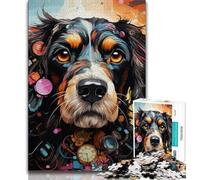 Jigsaw Puzzles for Adults 1000 Piece Psychedelic Sheepdog,Help The Brain Exercise Addictive Toys to Cultivate Patience Perfect Decoration (75x50cm)