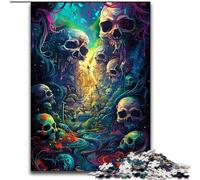 Jigsaw Puzzles for Adults, 1000 Piece Psychedelic Skull Road Jigsaw Gift DIY Fun Suitable for Home Living Room Office Decoration (size : 50x75cm)