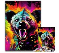 Jigsaw Puzzles for Adults, 1000 Piece Psychedelic The Hyena Puzzles for Adults Colorful Home Decor & Interactive Family Game, 26X38CM/10.23x14.96inch