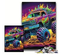 Jigsaw Puzzles for Adults 1000 Piece Psychedelic Truck Difficult Puzzles for Adults 50x75 cm Fun at Home Activities, Birthday Present, Travel Gifts