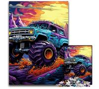 Jigsaw Puzzles for Adults 1000 Piece Psychedelic Truck Impossible Jigsaw Puzzles for Adults Ideal for Family Fun, Relaxation 50x75CM/19.68x29.52inch