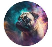 Jigsaw Puzzles for Adults 1000 Piece Pug Nebula Puzzle 1000 Pieces Jigsaw Family Bonding Activity,Home Decor Gift,Family Toy Game 67.5x67.5 cm