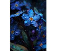 Jigsaw Puzzles for Adults 1000 Piece Purple Flower Rain Drops, Jigsaws 1000 pieces for adults Family Activity, Challenging puzzles Games, Colourful, Beautiful Decoration Puzzle