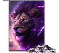 Jigsaw Puzzles for Adults, 1000 Piece Purple Lion cardboard Jigsaw size 26x38cm Challenging Brain Teaser for Teenagers, Family Game Night Fun