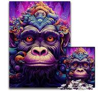 Jigsaw Puzzles for Adults 1000 Piece Purple Monkey Impossible Jigsaw Puzzles for Adults Ideal for Family Fun, Relaxation 50x75CM/19.68x29.52inch