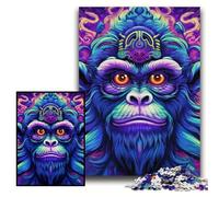 Jigsaw Puzzles for Adults 1000 Piece Purple Monkey Jigsaw Puzzles for Adults 26x38 cm Brain Teaser & Home Decor, Perfect