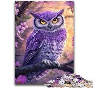 Jigsaw Puzzles for Adults 1000 Piece Purple Owl Adult Puzzles,Toys Educational Games Stress Relieving Unique Birthday And Gifts (38x26cm)