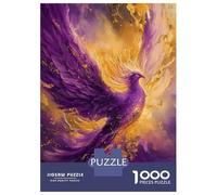 Jigsaw Puzzles for Adults 1000 Piece Purple Phoenix Rising Puzzle for Adults Brain Teaser Game Presents for Women Fun Activities at Home 38x26cm/1000pcs