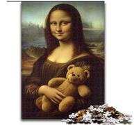Jigsaw Puzzles for Adults 1000 Piece Puzzle Abstract Mona Lisa, Suitable for People Aged 14 And Above Challenging To Complete But Fun And Humorous Great Gift 50x75cm