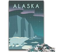 Jigsaw Puzzles for Adults 1000 Piece Puzzle Alaska Stress Reliever Difficult Challenge Is Ideal As Gifts for The Whole Family (size 38x26cm)