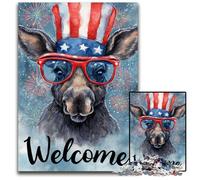 Jigsaw Puzzles for Adults 1000 Piece Puzzle American Donkey Wooden Puzzles Educational Games, with Matching Poster And Trivia Sheet for Age 14 Years Up 50X75CM